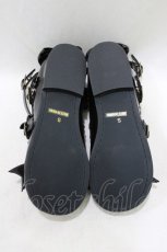 画像4: metamorphose / トリプルリボンクロスストラップシューズ S/22.5cm程度 ブラック H-26-06-03-078-ME-SH-NS-ZH (4)