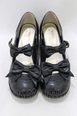画像1: metamorphose / リボンストラップシューズ 3L/26.5cm程度 ブラック H-26-06-03-080-ME-SH-NS-ZH (1)