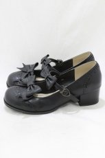 画像2: metamorphose / リボンストラップシューズ 3L/26.5cm程度 ブラック H-26-06-03-080-ME-SH-NS-ZH (2)
