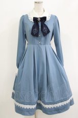 画像1: Amavel / Antique Heart Lace ワンピース Free ブルー H-26-06-03-011-CA-OP-NS-ZH (1)