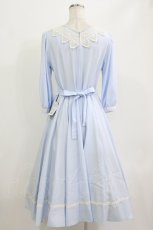 画像3: Innocent World / ロワールワンピース M サックス/生成り H-26-06-03-017-IW-OP-NS-ZH (3)