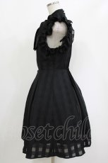 画像2: Maison de FLEUR Petite Robe / ストライプリボンワンピース M ブラック H-26-06-04-030-LO-OP-NS-ZH (2)