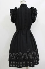 画像3: Maison de FLEUR Petite Robe / ストライプリボンワンピース M ブラック H-26-06-04-030-LO-OP-NS-ZH (3)