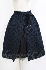 画像1: axes femme / フロッキープリントスカート M ネイビー/ブラック H-26-06-04-035-AX-SK-NS-ZH (1)
