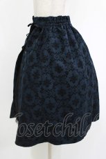 画像2: axes femme / フロッキープリントスカート M ネイビー/ブラック H-26-06-04-035-AX-SK-NS-ZH (2)