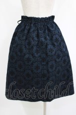 画像3: axes femme / フロッキープリントスカート M ネイビー/ブラック H-26-06-04-035-AX-SK-NS-ZH (3)
