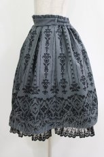 画像2: axes femme / 花フロッキープリントスカート M グレー/ブラック H-26-06-04-036-AX-SK-NS-ZH (2)