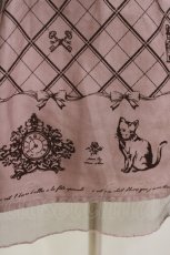 画像3: axes femme POETIQUE / チュール重ねねこ柄スカート M ピンク/ブラウン H-26-06-04-040-AX-SK-NS-ZH (3)