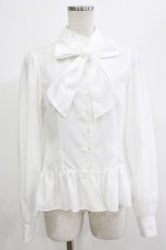 画像1: Perla nell' ostrica / Thetis Blouse M 白 H-26-06-04-051-LO-BL-NS-ZH (1)