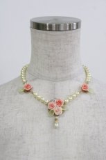 画像2: Innocent World / 薔薇とパールのネックレス  ピンク H-26-06-04-058-IW-AC-NS-ZH (2)