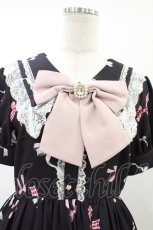 画像3: Ank Rouge / Romantic Ribbon セーラーカラーワンピース M ブラック/ピンク H-26-06-04-1037-CA-OP-NS-ZH (3)