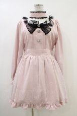 画像1: Ank Rouge / チョーカー付きドーリーワンピース M ピンク/ブラック H-26-06-04-1046-CA-OP-NS-ZH (1)