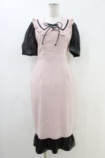 画像1: Jamie エーエヌケー / コケティッシュワンピース M ピンク/ブラック H-26-06-04-1047-LO-OP-NS-ZH (1)