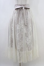 画像1: axes femme / レース×チュールスカート M ピンク/オフ H-26-06-04-1050-AX-SK-NS-ZH (1)