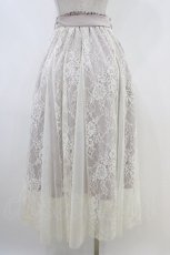 画像2: axes femme / レース×チュールスカート M ピンク/オフ H-26-06-04-1050-AX-SK-NS-ZH (2)