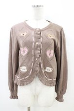画像1: axes femme kawaii / Rosy Bearニットカーデ M ブラウン H-26-06-04-1059-AX-TO-NS-ZH (1)