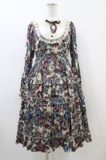 画像1: Innocent World / ローズゴブランワンピース M 生成×ショコラ H-26-06-04-1021-IW-OP-NS-ZH (1)