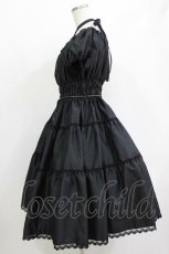 画像2: Enchantlic Enchantilly / 薔薇レース三段ティアードワンピース Free ブラック H-26-06-04-001-LO-OP-NS-ZH (2)