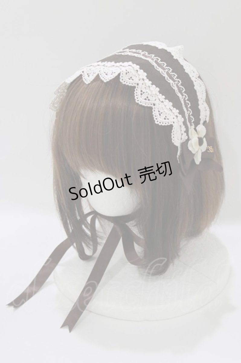 画像1: Innocent World / 小花レースヘッドドレス  ショコラ H-26-06-04-069-IW-AC-NS-ZH (1)