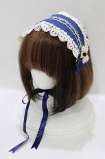 画像1: Innocent World / 小花レースヘッドドレス  ブルー H-26-06-04-075-IW-AC-NS-ZH (1)