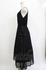 画像2: axes femme / サイドシフォンレーシーキャミワンピース M ブラック H-26-06-04-023-AX-OP-NS-ZH (2)