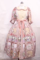 画像1: axes femme kawaii / ティティ×ベアファミリーワンピース M ピンク H-26-06-05-001-AX-OP-NS-ZH (1)