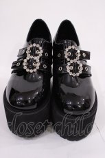 画像1: Bubbles / ダブルバックル厚底シューズ 38/23.5~24.0cm ブラック H-26-06-05-044-CA-SH-NS-ZH (1)