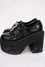画像2: Bubbles / ダブルバックル厚底シューズ 38/23.5~24.0cm ブラック H-26-06-05-044-CA-SH-NS-ZH (2)