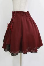 画像2: axes femme / ハイウエストレースアップスカート M ワイン H-26-06-05-1026-AX-SK-NS-ZH (2)