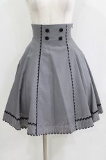 画像1: Innocent World White / ハイウエストフレアースカート M/50cm丈 グレー H-26-06-05-1027-IW-OP-NS-ZH (1)