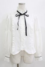画像1: Eri Aino's collaboration / シャーロットの水曜日ブラウス M 白 H-26-06-05-1032-LO-BL-NS-ZH (1)