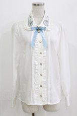 画像1: Amavel / アンティークスノードーム刺繍ブラウス Free オフ/サックス H-26-06-05-1037-CA-BL-NS-ZH (1)