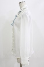 画像2: Amavel / アンティークスノードーム刺繍ブラウス Free オフ/サックス H-26-06-05-1037-CA-BL-NS-ZH (2)