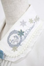 画像4: Amavel / アンティークスノードーム刺繍ブラウス Free オフ/サックス H-26-06-05-1037-CA-BL-NS-ZH (4)