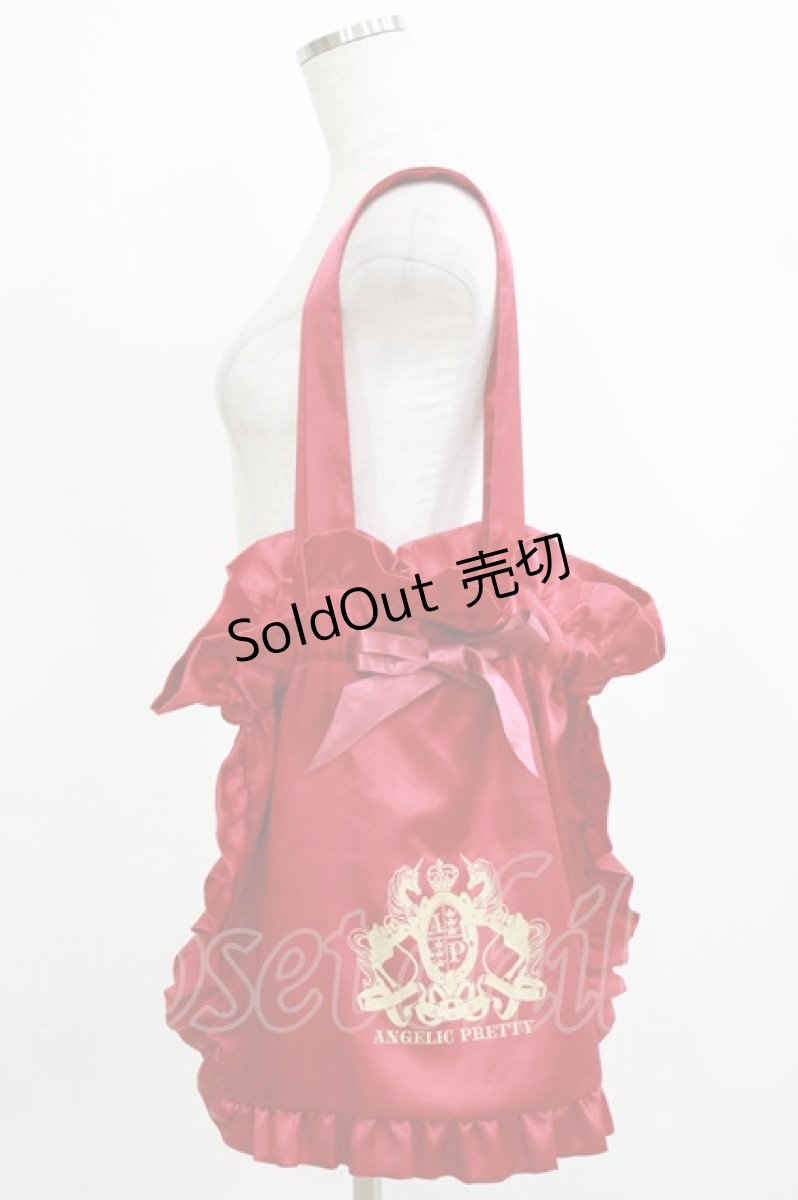 画像1: Angelic Pretty / Emblemサテントートバッグ  レッド H-26-06-05-1043-AP-BG-NS-ZH (1)