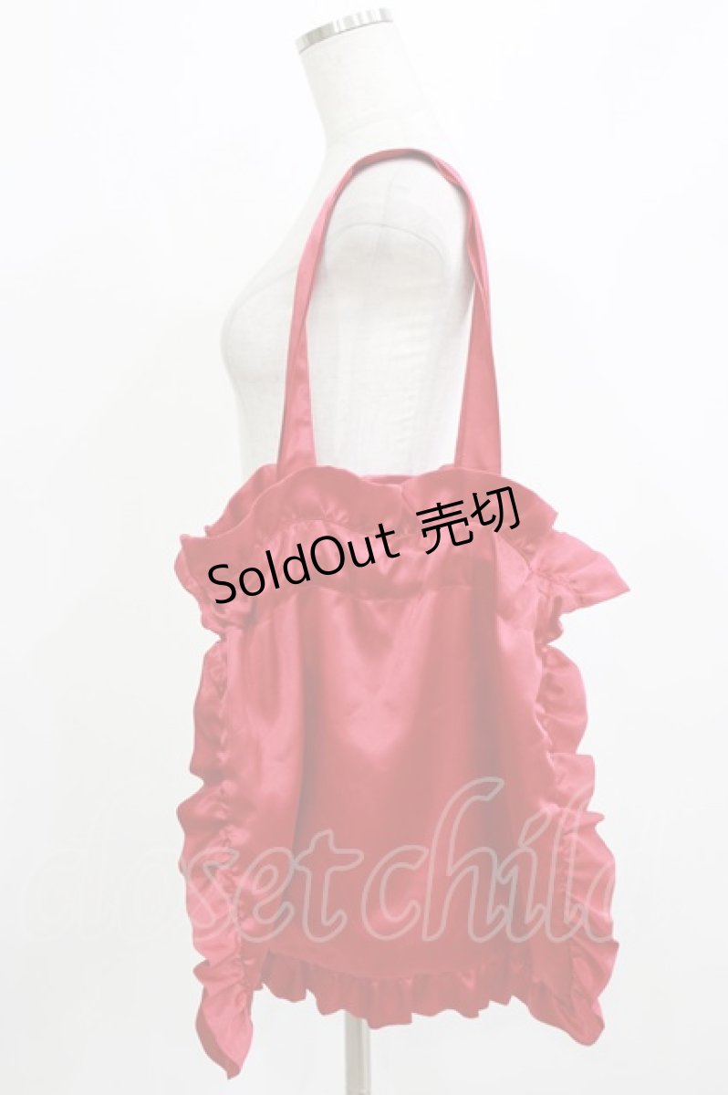 画像2: Angelic Pretty / Emblemサテントートバッグ  レッド H-26-06-05-1043-AP-BG-NS-ZH (2)