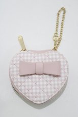 画像1: m petit by misako / AM*ハートポーチチャーム  ピンク H-26-06-05-1050-LO-ZA-NS-ZH (1)