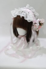 画像1: BABY,THE STARS SHINE BRIGHT / コサージュ付きヘッドドレス  ピンク H-26-06-05-1056-BA-AC-NS-ZH (1)