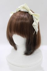 画像1: Innocent World / ロゴ入りリボンカチューシャ  アイボリー H-26-06-05-1057-IW-AC-NS-ZH (1)