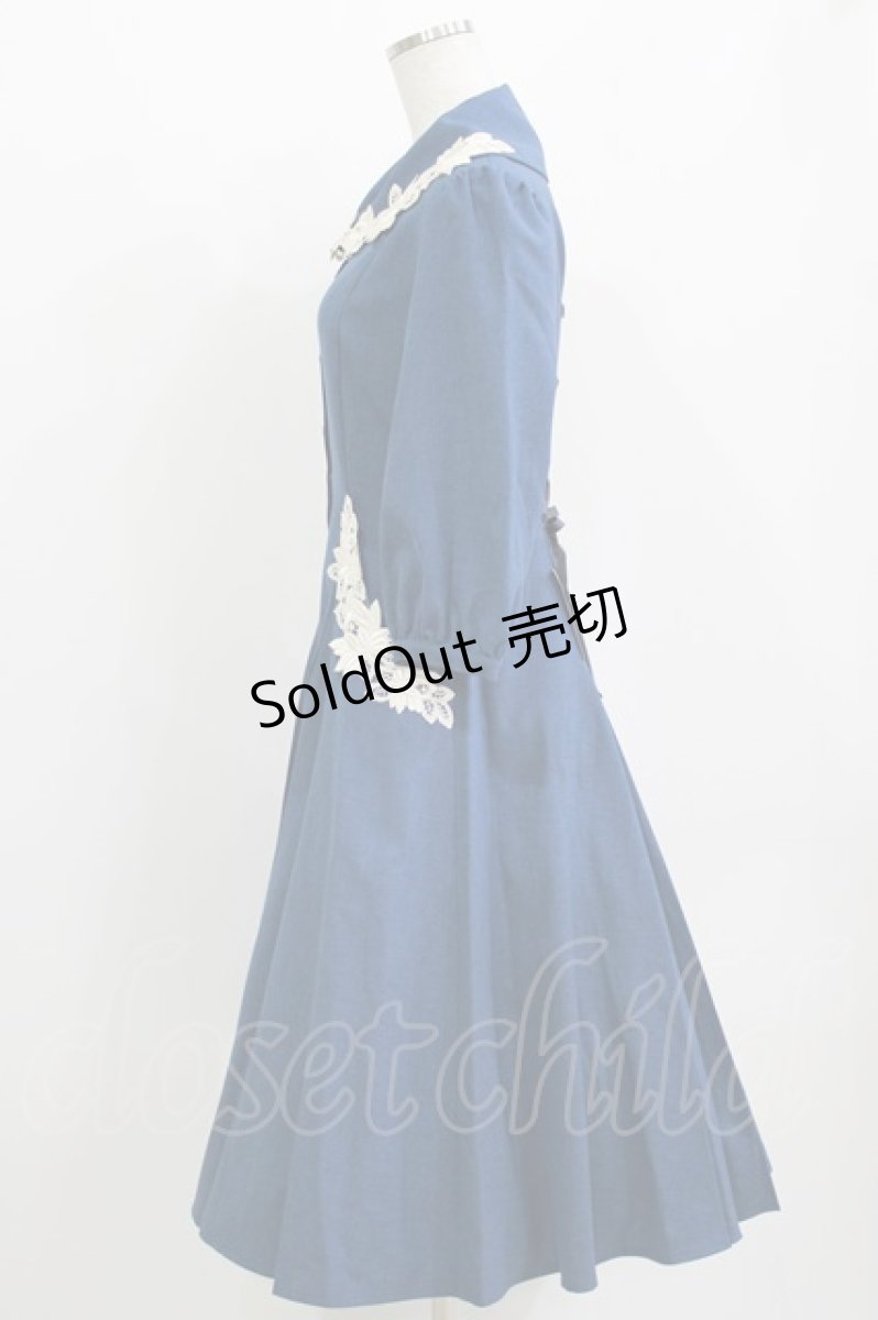 画像2: Innocent World / エレーヌローズワンピース M Dark Blue H-26-06-05-1009-IW-OP-NS-ZH (2)