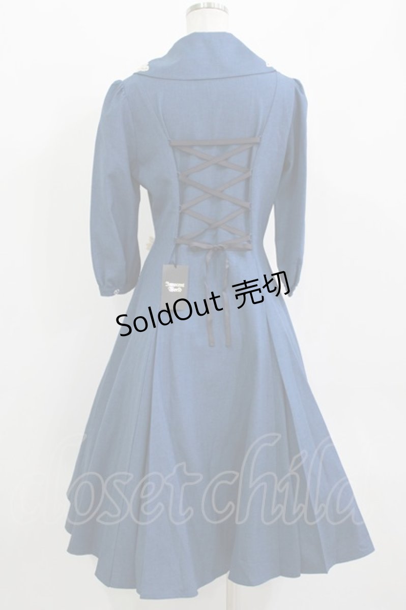 画像3: Innocent World / エレーヌローズワンピース M Dark Blue H-26-06-05-1009-IW-OP-NS-ZH (3)
