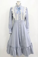画像1: Innocent World / バラレースフリルワンピース L ブルー/生成 H-26-06-05-1013-IW-OP-NS-ZH (1)