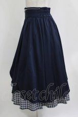 画像2: axes femme / ハーフジップ×フリルスカート M ネイビー H-26-06-05-1016-AX-SK-NS-ZH (2)