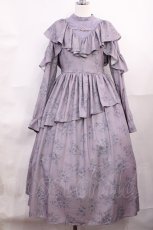 画像1: axes femme POETIQUE / 花柄ロングワンピース M ラベンダー H-26-06-05-002-AX-OP-NS-ZH (1)