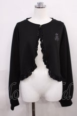 画像1: m petit by misako / MSKバラBフリルボレロ L ブラック H-26-06-05-023-LO-TO-NS-ZH (1)