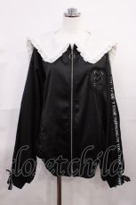 画像1: Ank Rouge / 合皮ハートブルゾン M ブラック/オフ H-26-06-05-025-CA-JA-NS-ZH (1)
