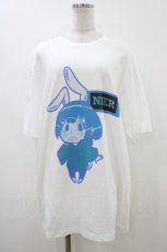 画像1: NieR Clothing / プリントCOTTON CUTSEW XL 白 H-26-06-06-044-PU-TO-KB-ZH (1)