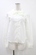 画像1: Shirley Temple / リボンタイ付ブラウス 160cm オフホワイト H-26-06-06-064-ET-BL-KB-ZH (1)