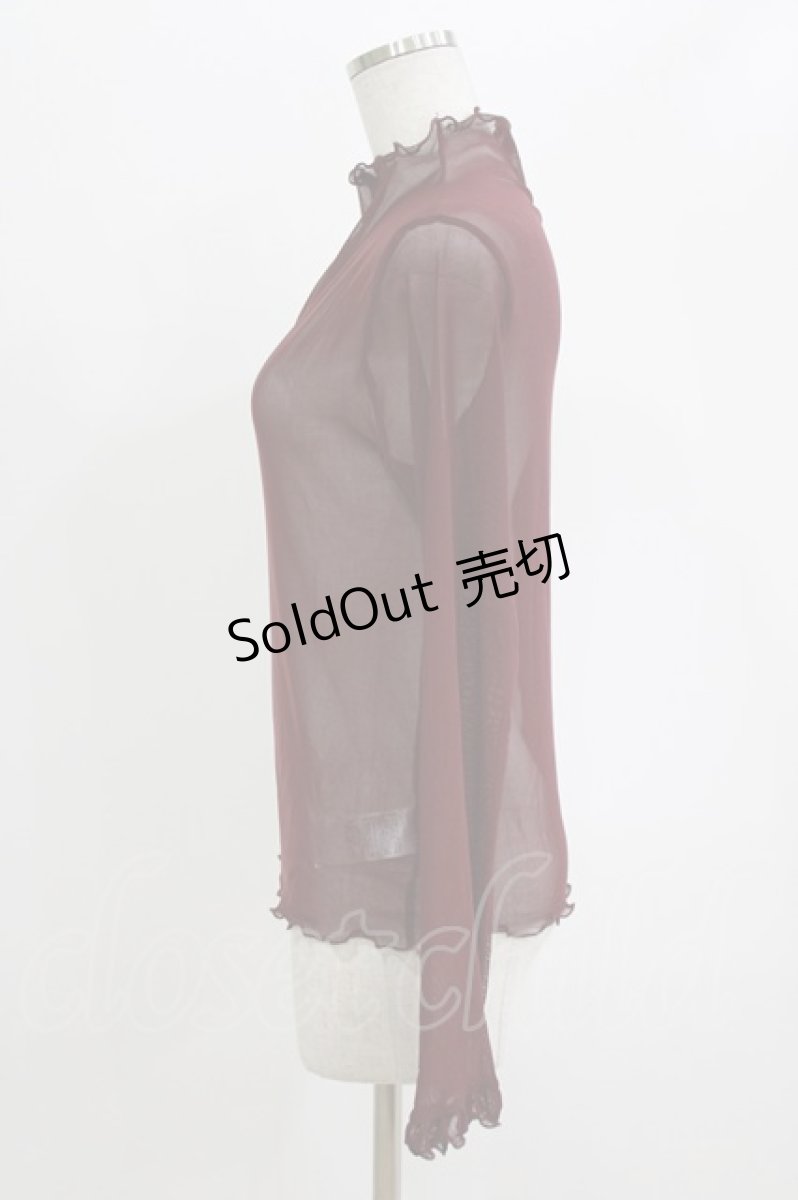 画像2: axes femme POETIQUE / シースループルオーバー M ワイン H-26-06-06-1030-AX-TO-AK-ZH (2)
