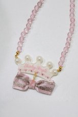 画像1: Shirley Temple / クラウンネックレス  ピンク H-26-06-06-1046-ET-AC-KB-ZH (1)